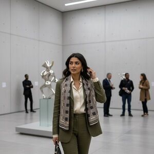 Vintage Fendi Zucca Checkerboard Silk Scarf